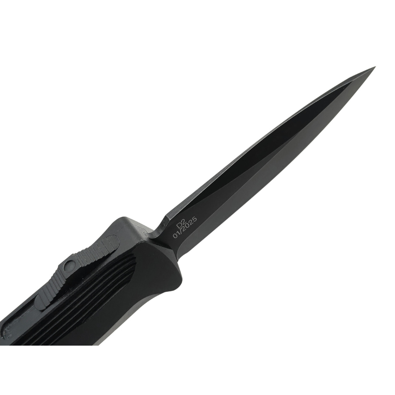 Daggerr нож автоматический Кощей Чёрный сталь D2 блэквош, рукоять Aluminum anodized black