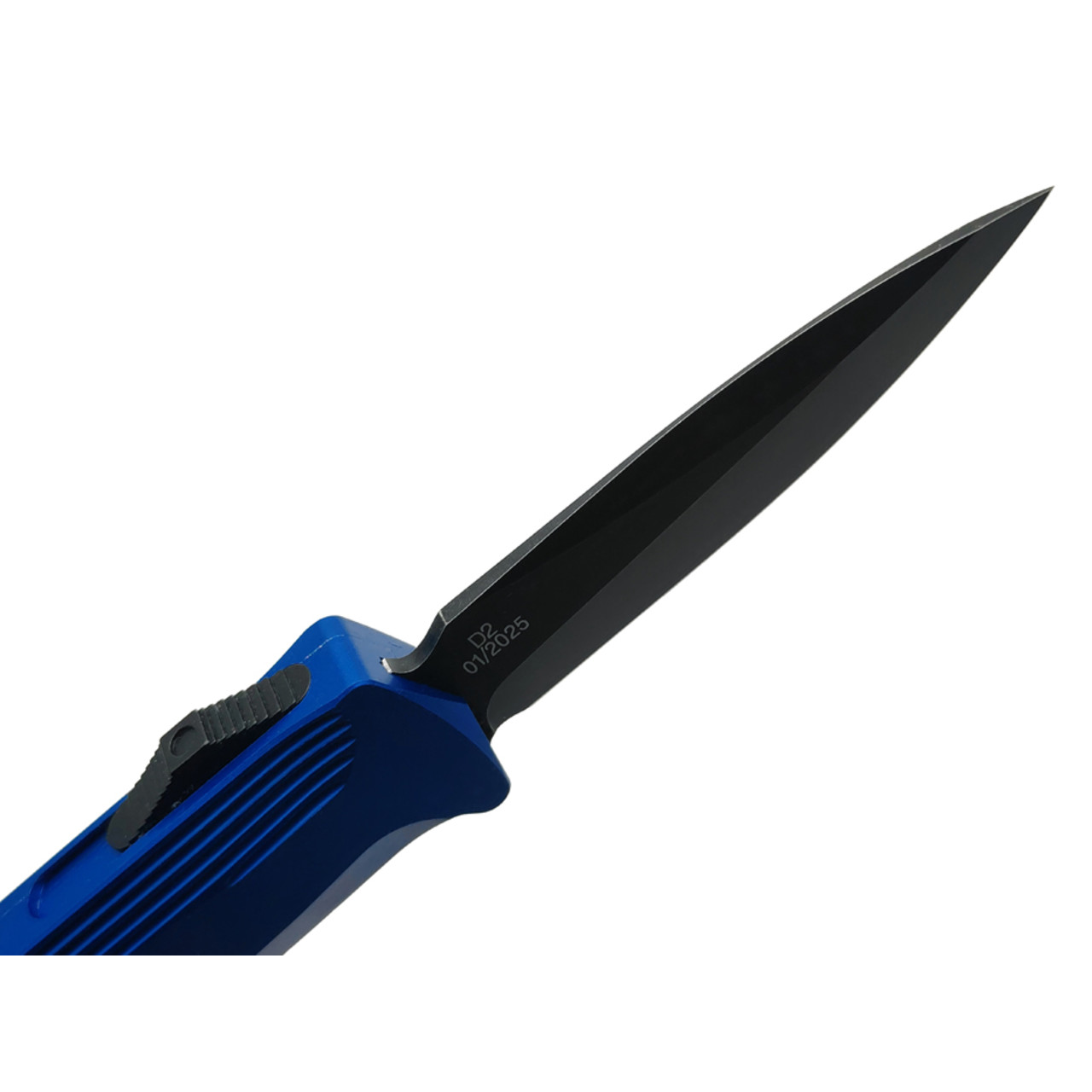 Daggerr нож автоматический Кощей Синий сталь D2 блэквош, рукоять Aluminum anodized blue