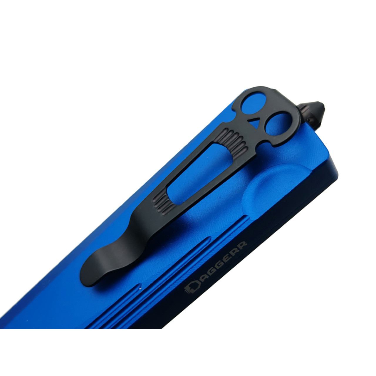 Daggerr нож автоматический Кощей Синий сталь D2 блэквош, рукоять Aluminum anodized blue