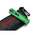 Daggerr нож автоматический Кощей Ядовитый сталь D2 блэквош, рукоять Aluminum anodized green