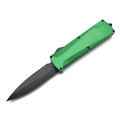 Daggerr нож автоматический Кощей Ядовитый сталь D2 блэквош, рукоять Aluminum anodized green