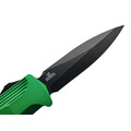 Daggerr нож автоматический Кощей Ядовитый сталь D2 блэквош, рукоять Aluminum anodized green