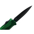 Daggerr нож автоматический Кощей Ядовитый сталь D2 блэквош, рукоять Aluminum anodized green