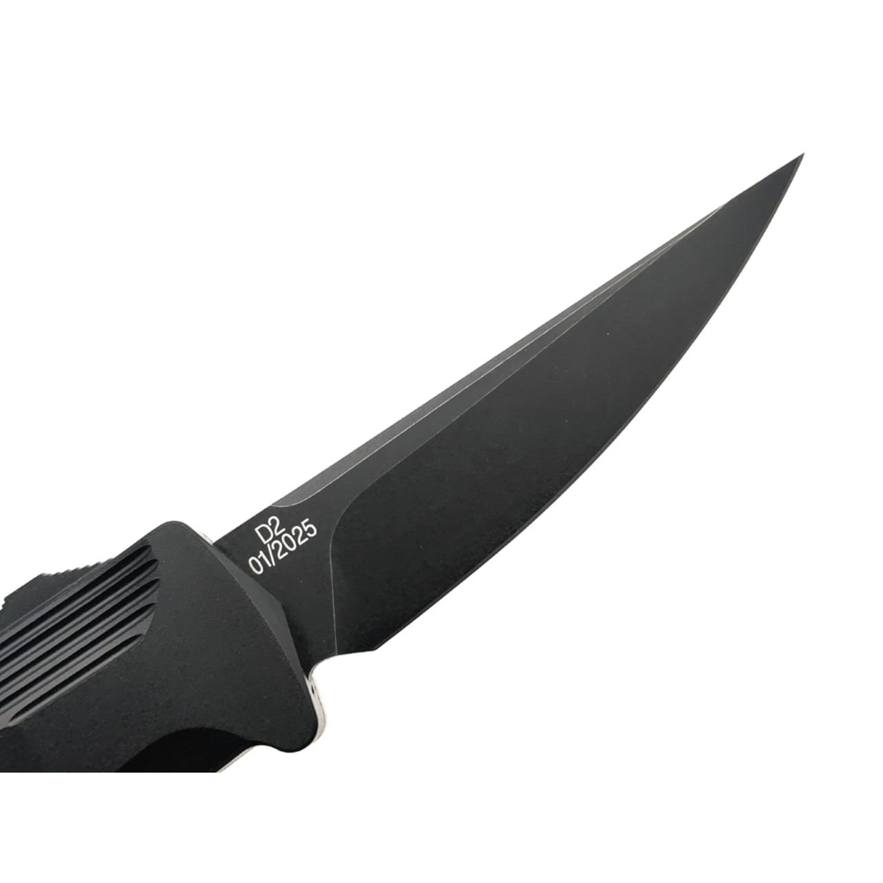 Daggerr нож автоматический Кощей Квайкен сталь D2 блэквош, рукоять Aluminum anodized Black, G10 jade