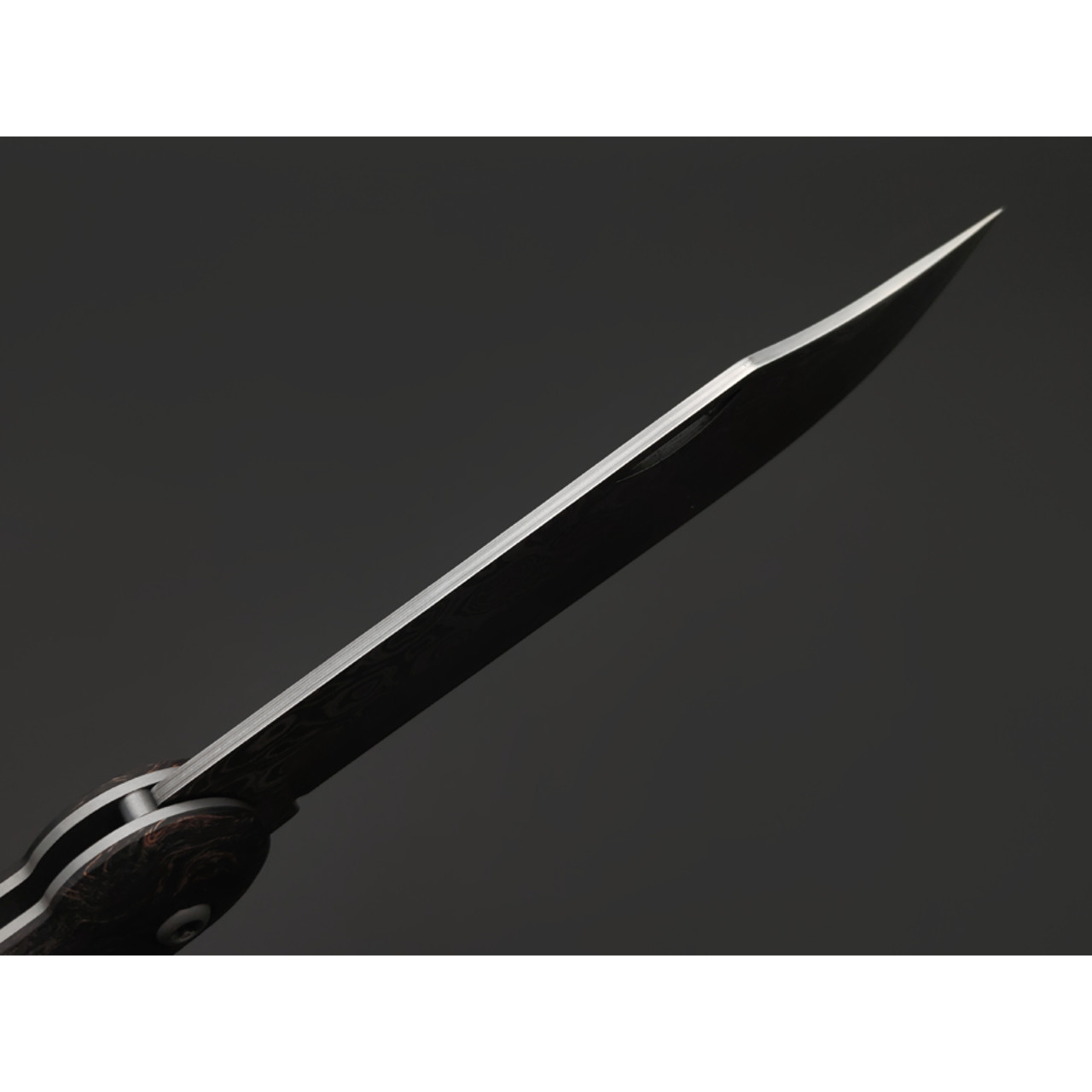 Кузница Васильева складной нож Чабан сталь Ламинат M398, рукоять Chaotic carbon fiber copper