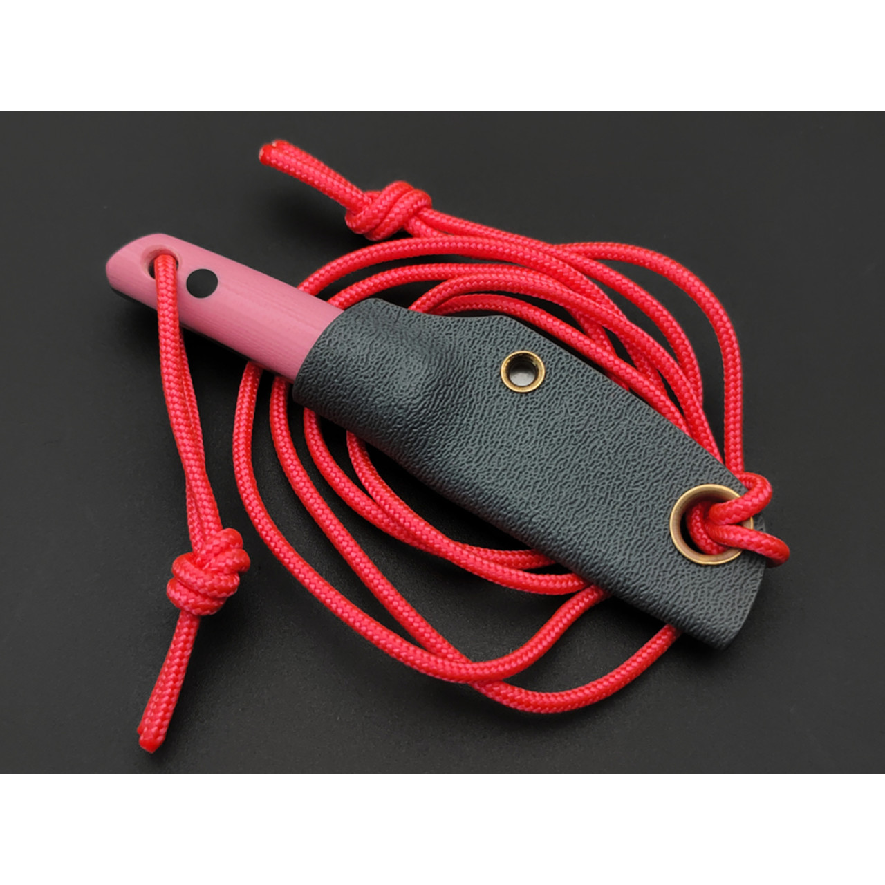 Кирилл Козлов нож Японец Мини сталь Lomax PM худ. травление, рукоять G10 pink