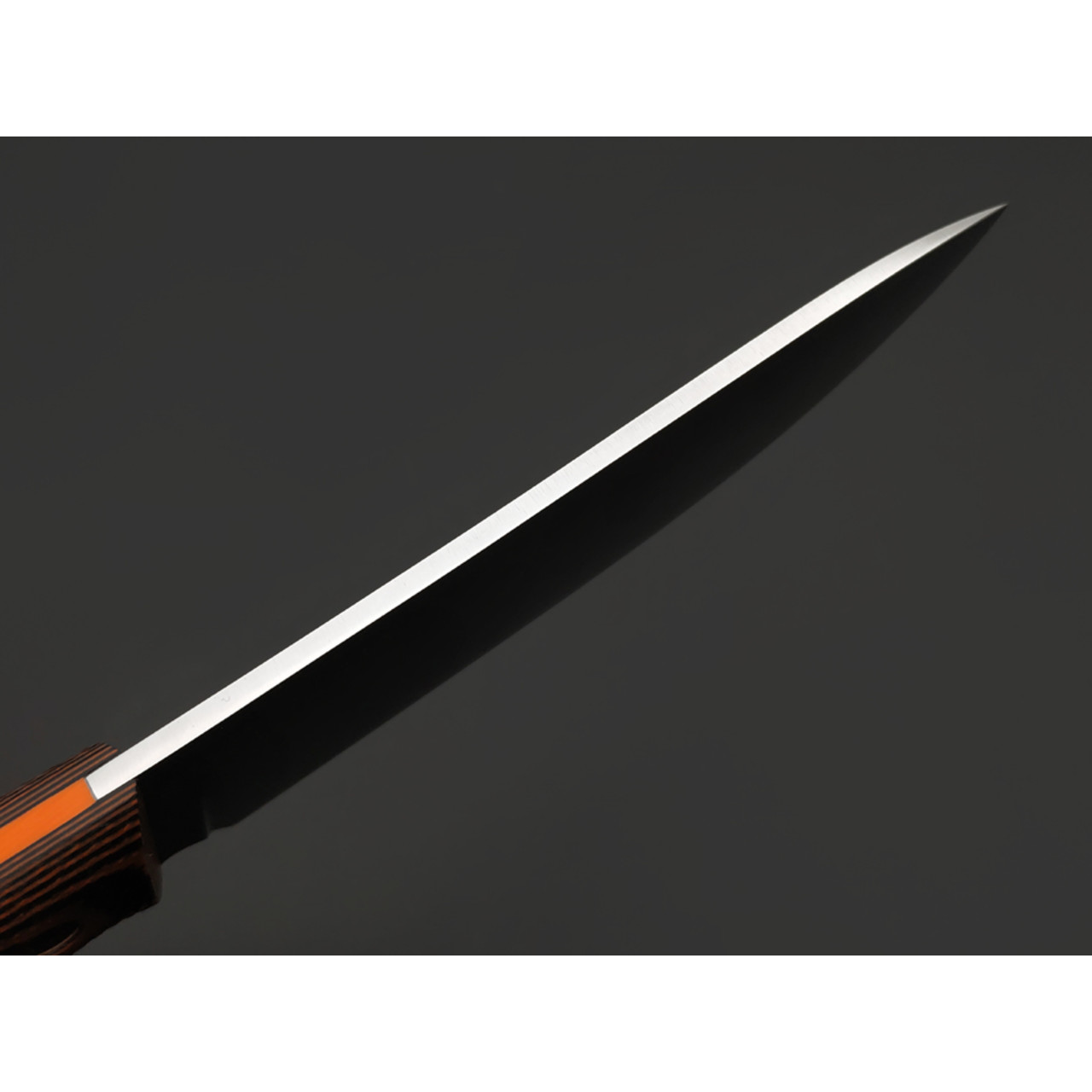 Град Горький нож Охотник сталь VG-10 satin, спуски конвекс, рукоять G10 black & orange