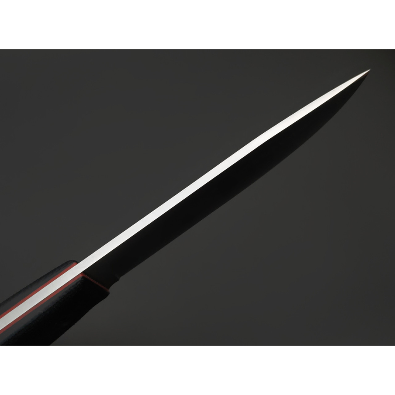 Град Горький нож Универсал сталь Aus-10Co satin, спуски конвекс, рукоять G10 black & red