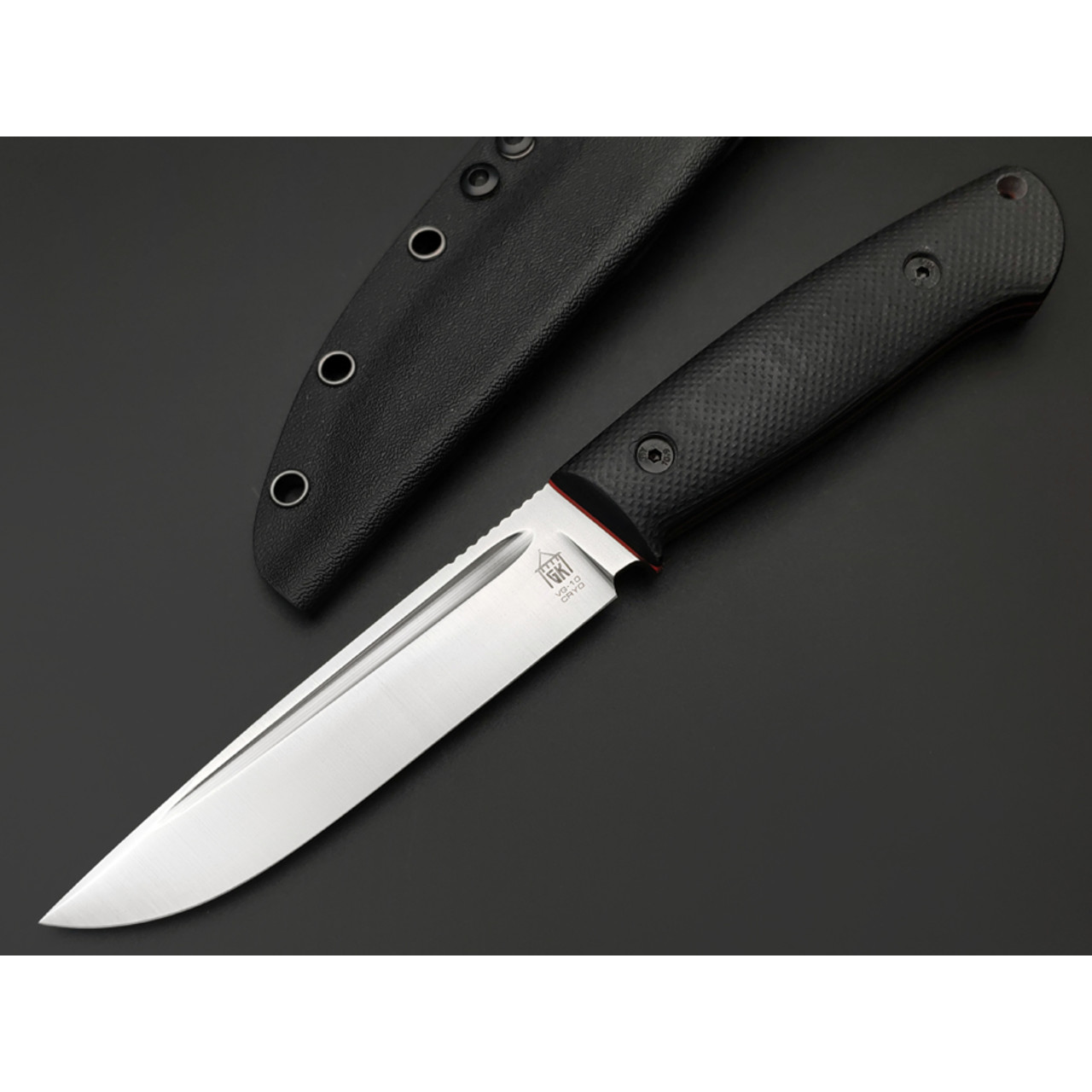 Град Горький нож Тигр сталь VG-10 satin, рукоять G10 black & red
