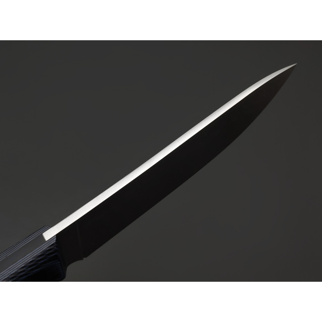 Град Горький нож Охотник сталь VG-10 стоунвош, рукоять G10 black & blue.