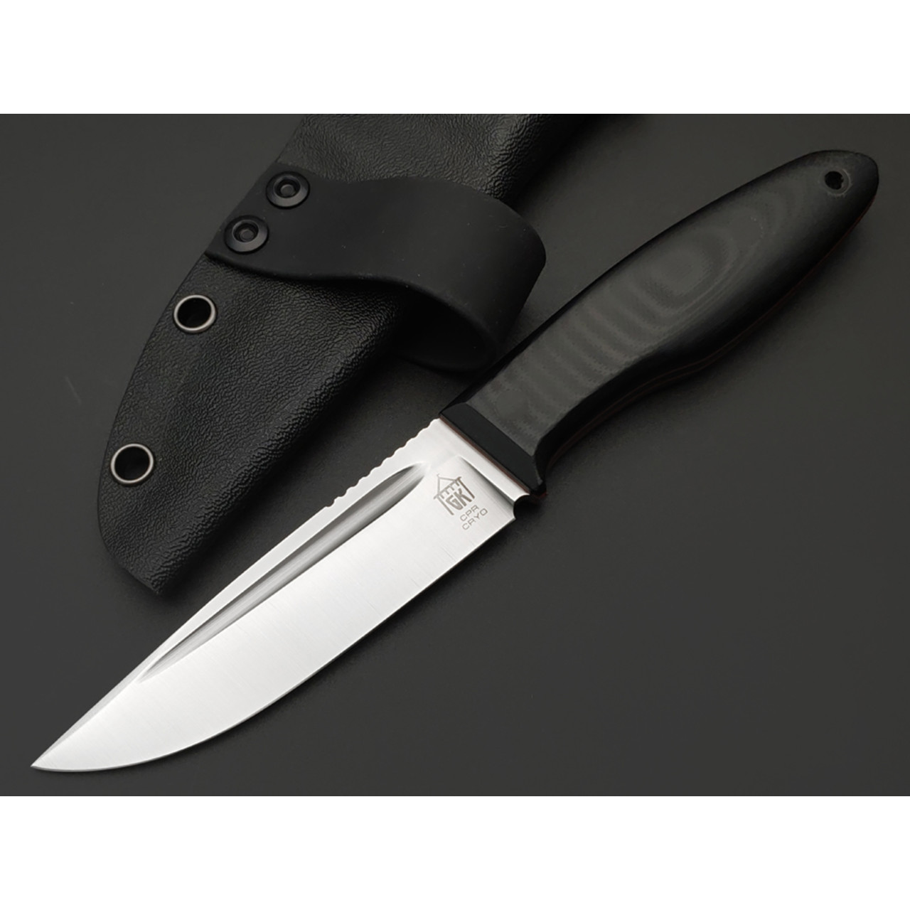 Град Горький нож Байкер сталь CPR satin, рукоять G10 black & red