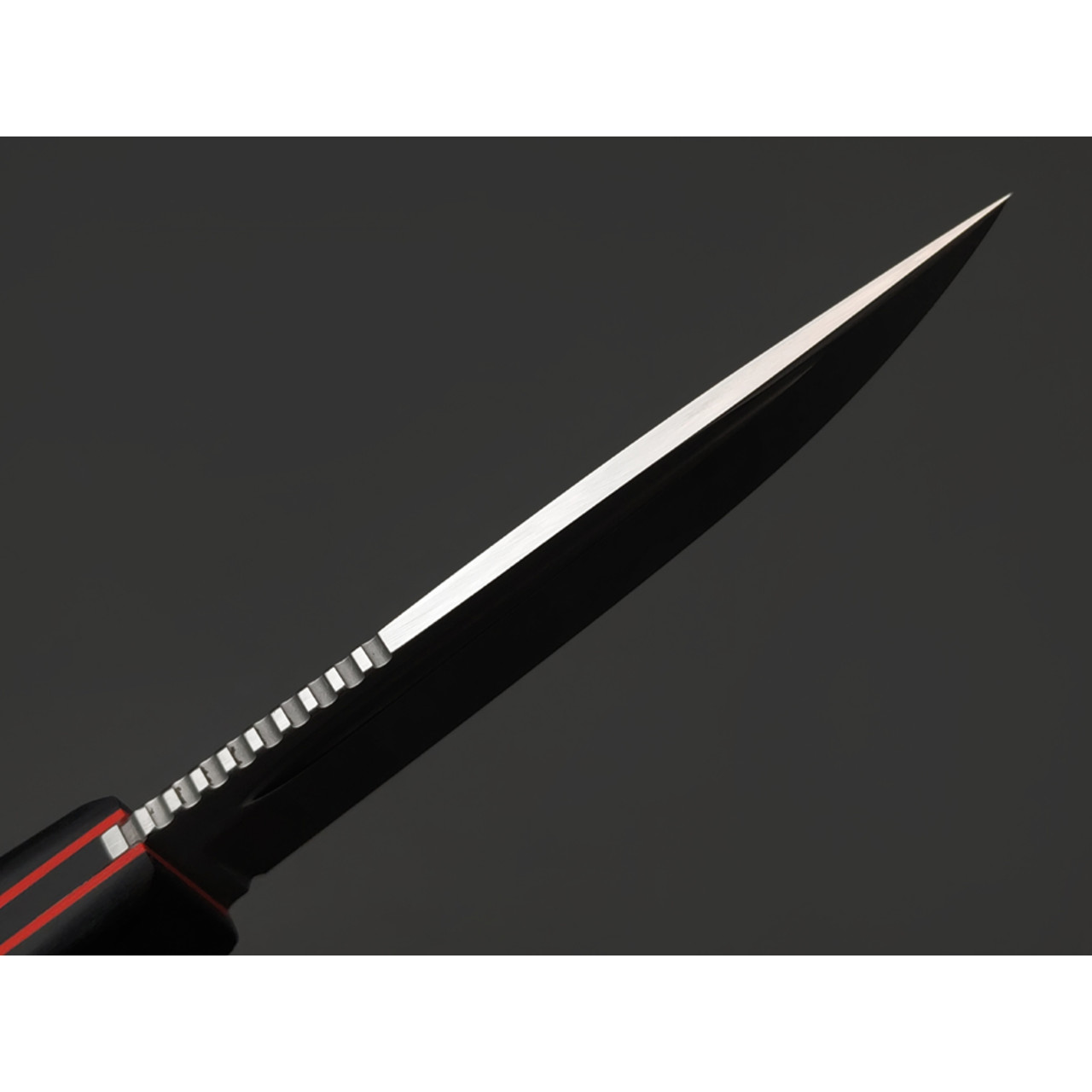 Град Горький нож Байкер сталь CPR satin, рукоять G10 black & red