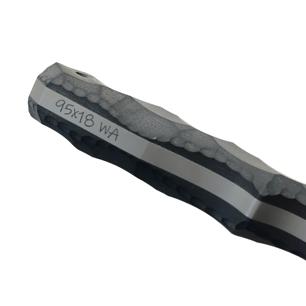 Волчий Век нож Кондрат 222 v10 сталь 95Х18 WA стоунвош, рукоять G10 black, пины карбон