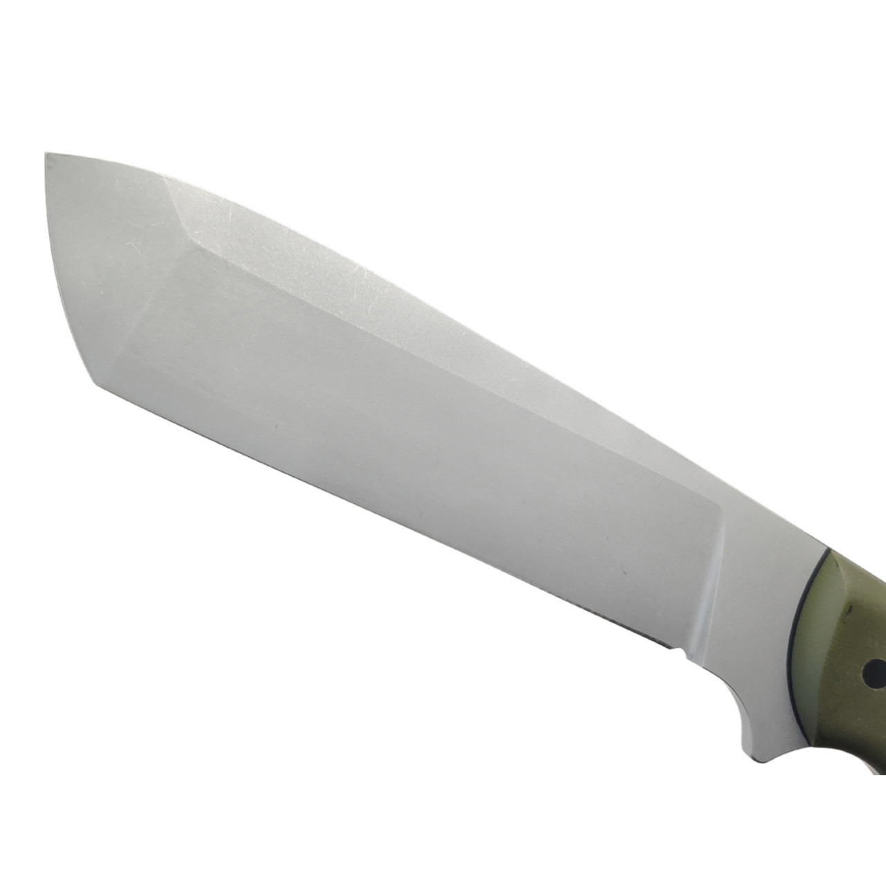 Волчий Век нож ДБ сталь 1.4116 WA стоунвош, рукоять G10 olive & black, пины карбон
