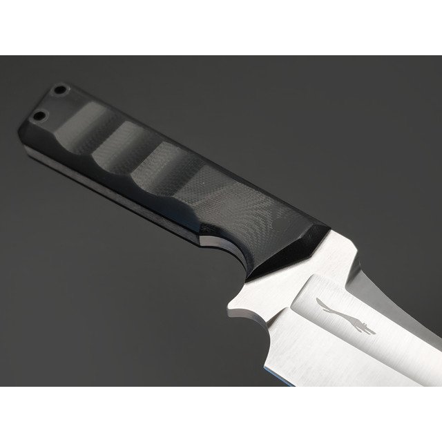 Волчий Век нож Карачун сталь 95Х18 WA satin, рукоять G10 black, пины карбон