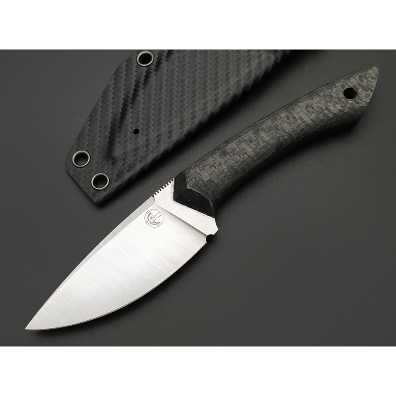7 ножей нож Джек гибрид сталь M398 satin, рукоять Carbon fiber