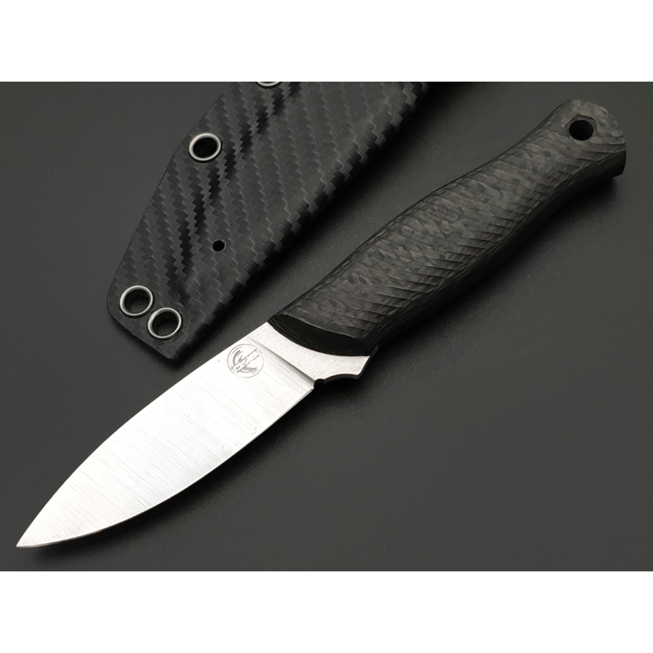 7 ножей нож Колибри гибрид сталь M398 satin, рукоять Carbon fiber