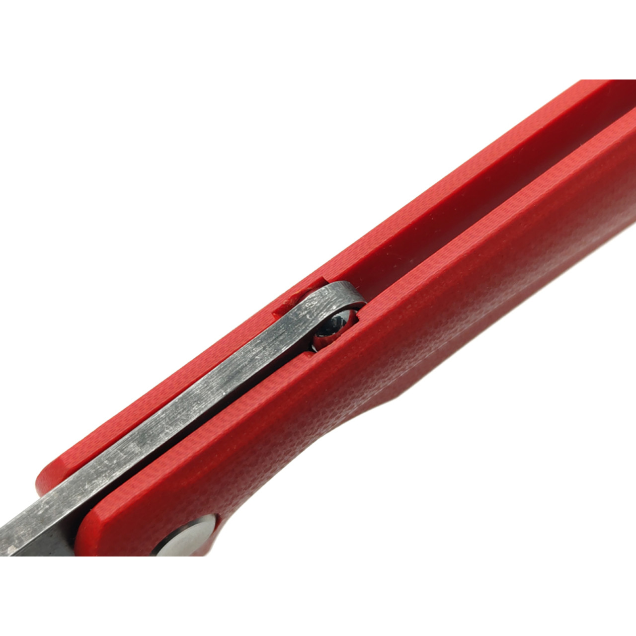 Saro нож складной фрикционный Микрос+ сталь K110 блэквош, рукоять G10 red