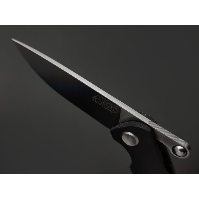 Saro нож складной фрикционный Микрос сталь K110 satin, рукоять G10 black
