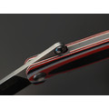 Saro нож складной фрикционный Микрос сталь Aus-10 satin, рукоять G10 red-white & black