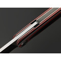 Saro нож складной фрикционный Микрос сталь Aus-10 satin, рукоять G10 red-white & black