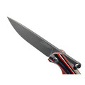 Saro нож складной фрикционный Микрос+ сталь K110 стоунвош, рукоять G10 red-white & black