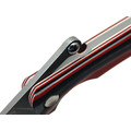 Saro нож складной фрикционный Микрос+ сталь K110 стоунвош, рукоять G10 red-white & black