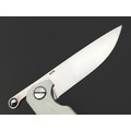 Saro нож складной фрикционный Микрос сталь Aus-10 satin, рукоять G10 white