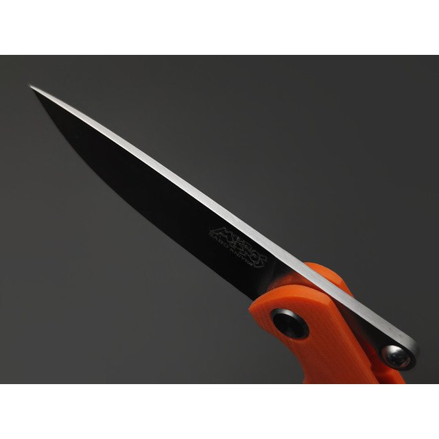 Saro нож складной фрикционный Микрос сталь Aus-10 satin, рукоять G10 orange