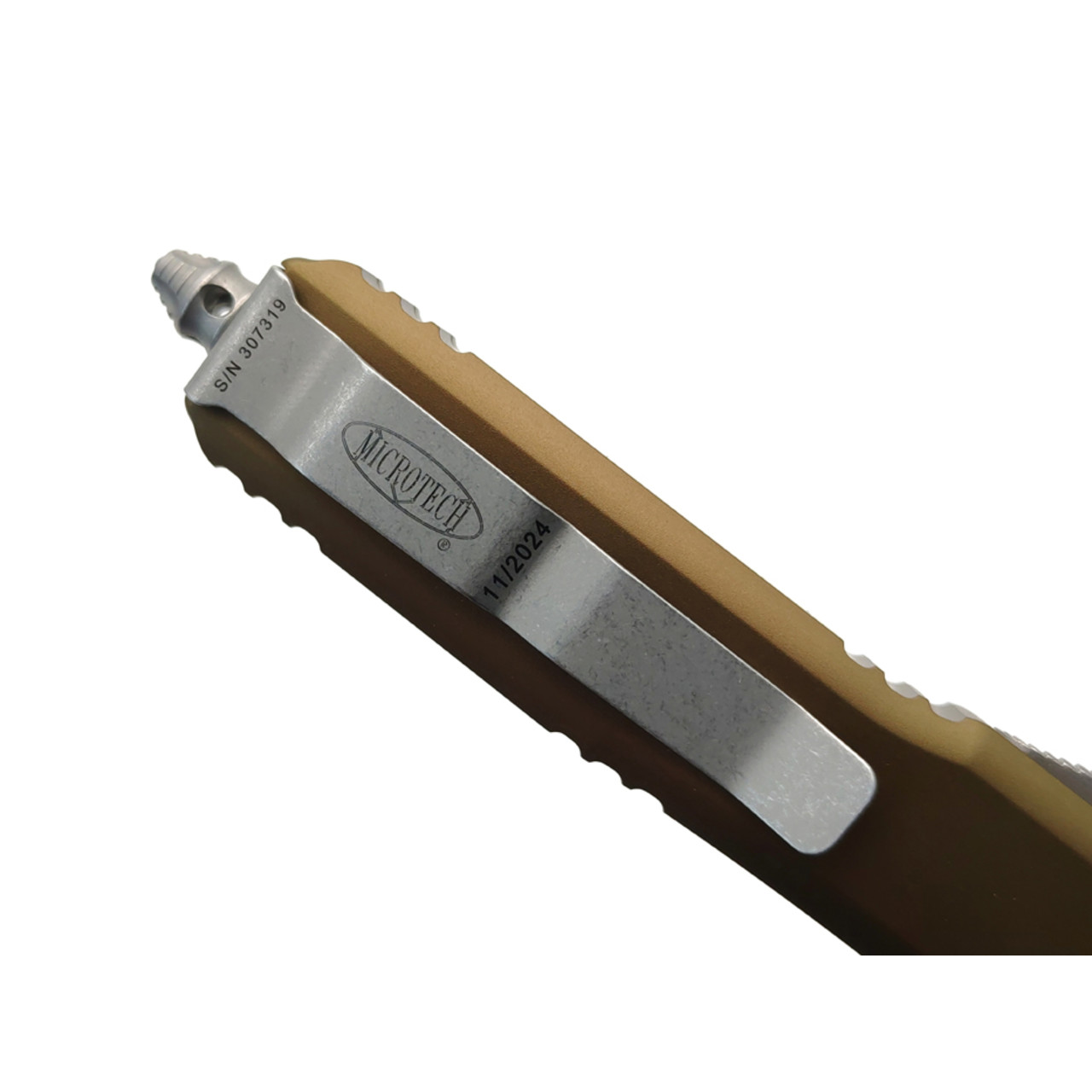 Microtech нож автоматический Ultratech S/E 121-10APOD сталь M390 apocalyptic wash, рукоять Aluminum 6061-T6 olive
