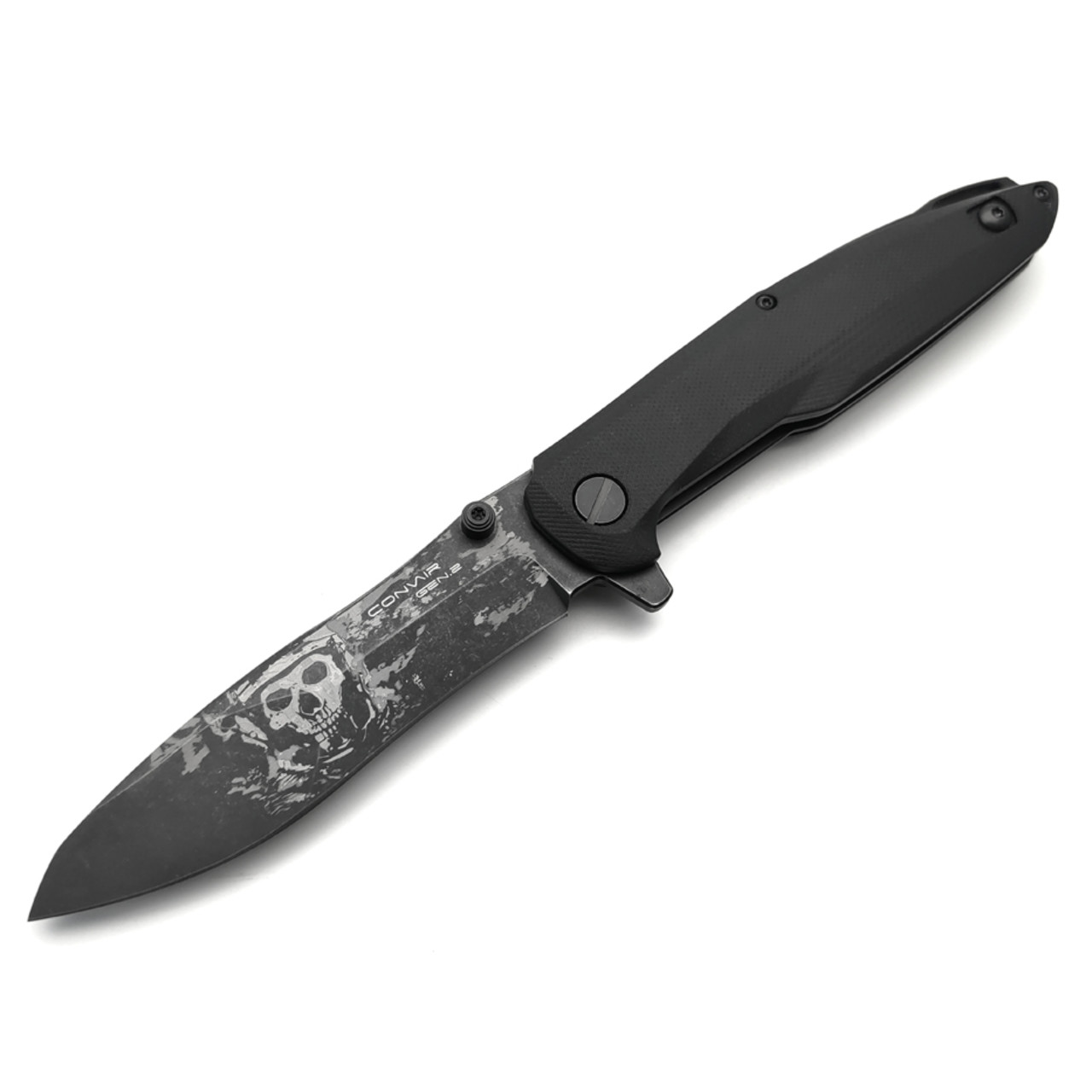Mr.Blade складной нож Convair Gen.2 LE Ghost сталь D2 блэквош, лазерная гравировка, рукоять G10 black