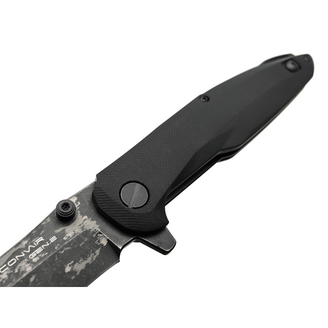 Mr.Blade складной нож Convair Gen.2 LE Ghost сталь D2 блэквош, лазерная гравировка, рукоять G10 black