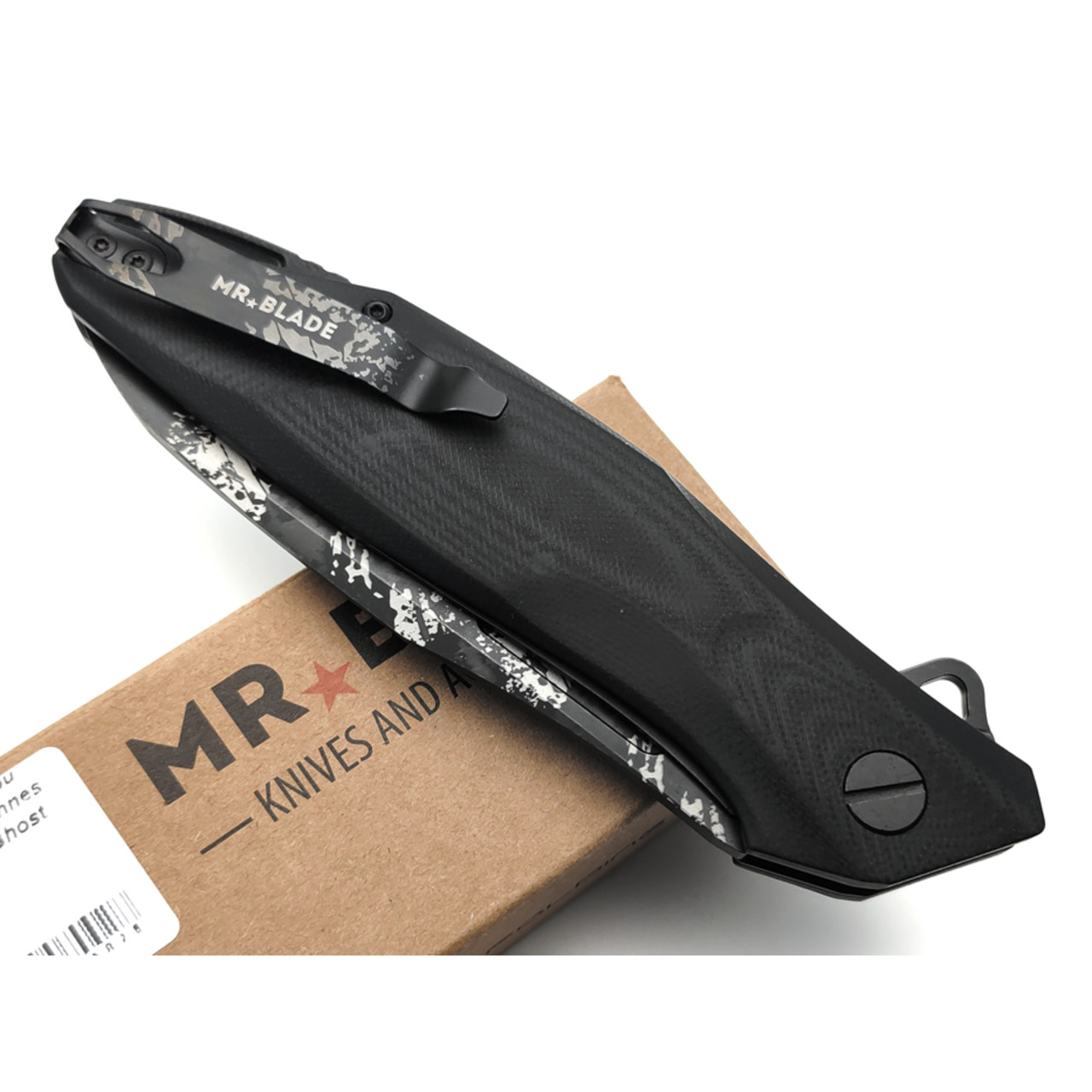 Mr.Blade складной нож Hemnes Gen.2 LE Ghost сталь D2 блэквош, лазерная гравировка, рукоять G10 black