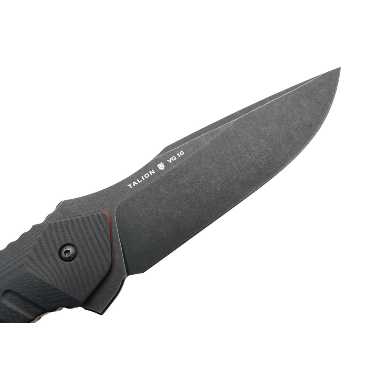 N.C.Custom нож Talion сталь VG-10 блэквош, рукоять G10 black & red