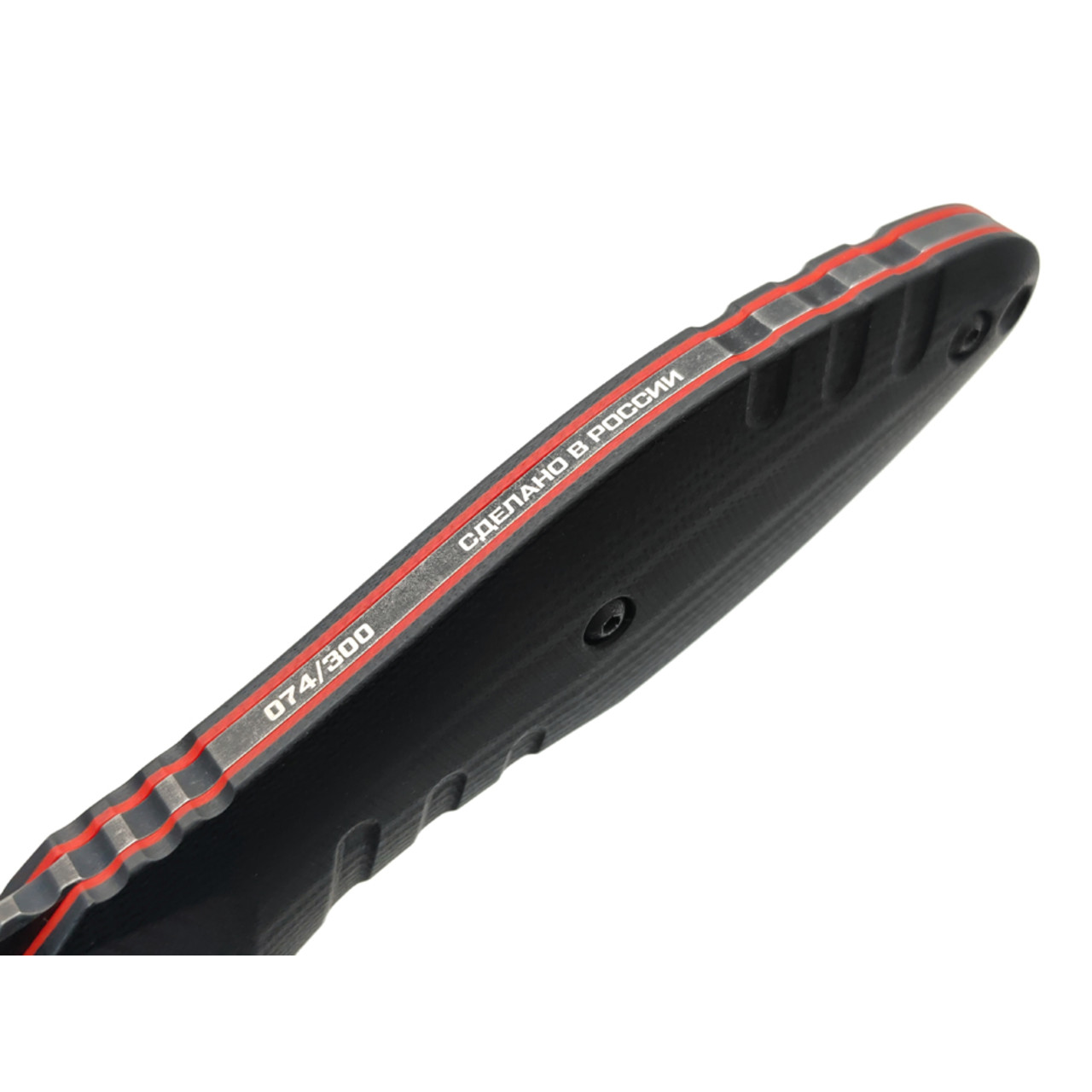 N.C.Custom нож Talion сталь VG-10 блэквош, рукоять G10 black & red