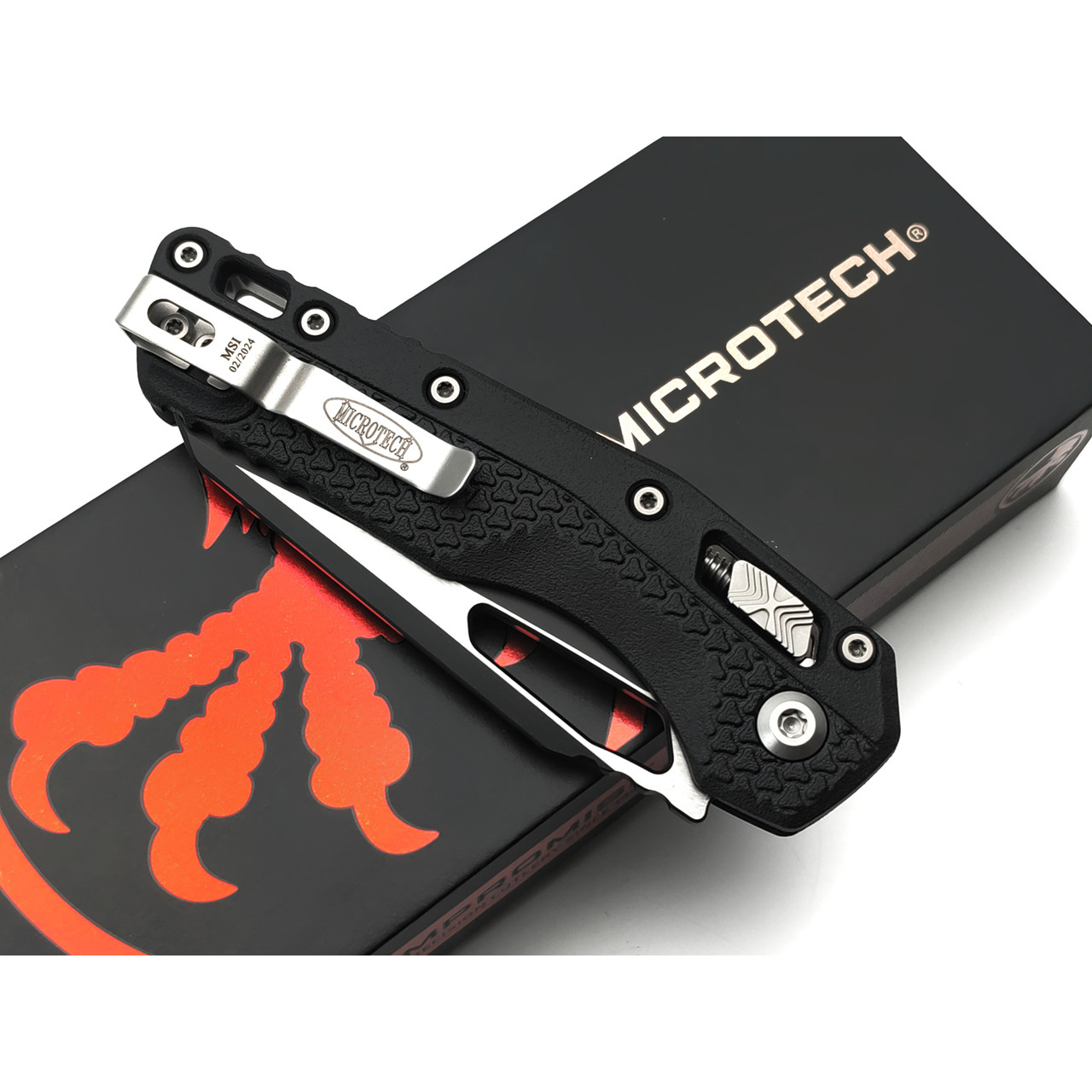 Нож Microtech 210T-1PMBK MSI Ram-Lok сталь M390MK, рукоять Injection molded polymer