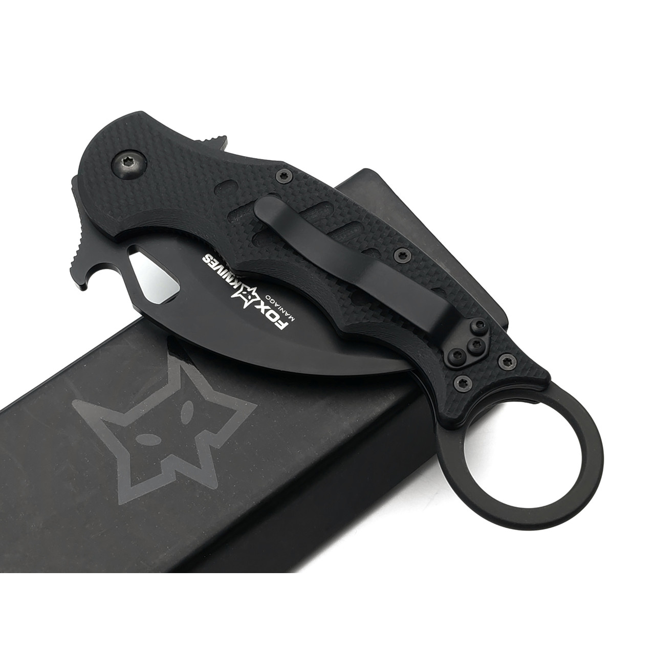 Fox нож складной Karambit 479 сталь N690Co, рукоять G10 black