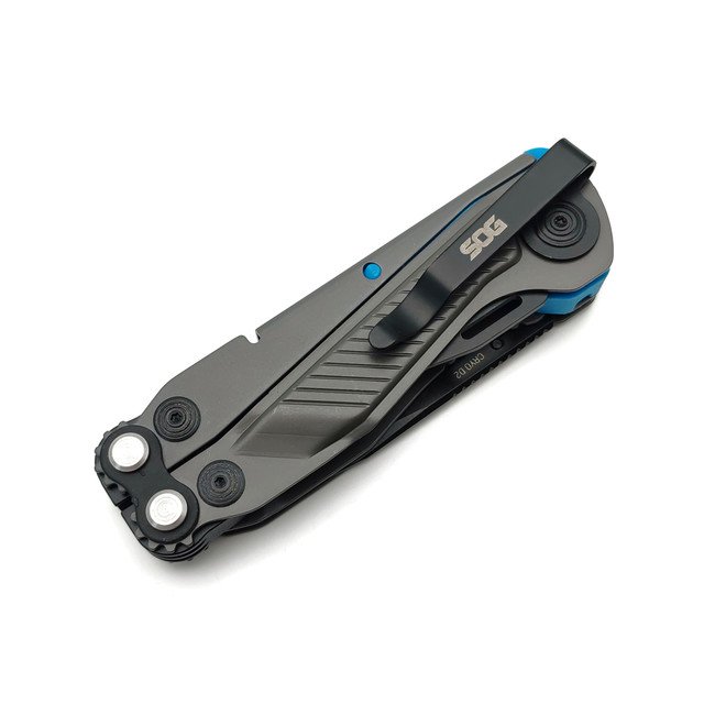 Мультитул-нож SOG Flash MT-Urban grey & cyan 29-55-02-41 сталь Cryo D2, рукоять Steel