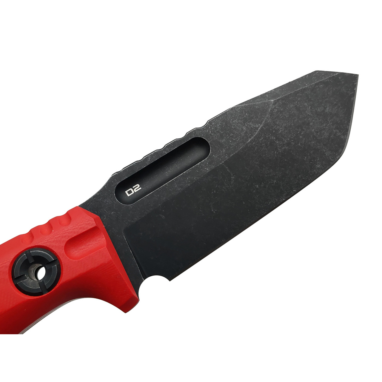 N.C.Custom нож Ultras сталь D2 блэквош, рукоять G10 red