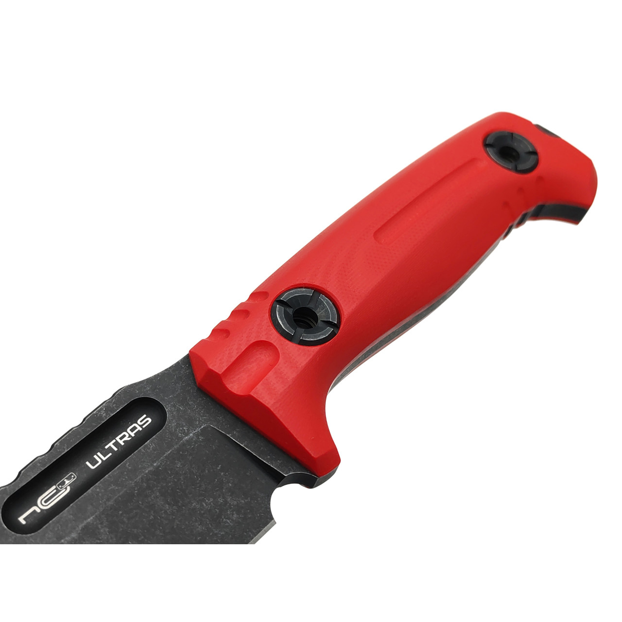 N.C.Custom нож Ultras сталь D2 блэквош, рукоять G10 red