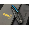 TuoTown складной нож Marron TMR-MKB-B сталь TMAX DLC, рукоять Titanium Crystal black & blue