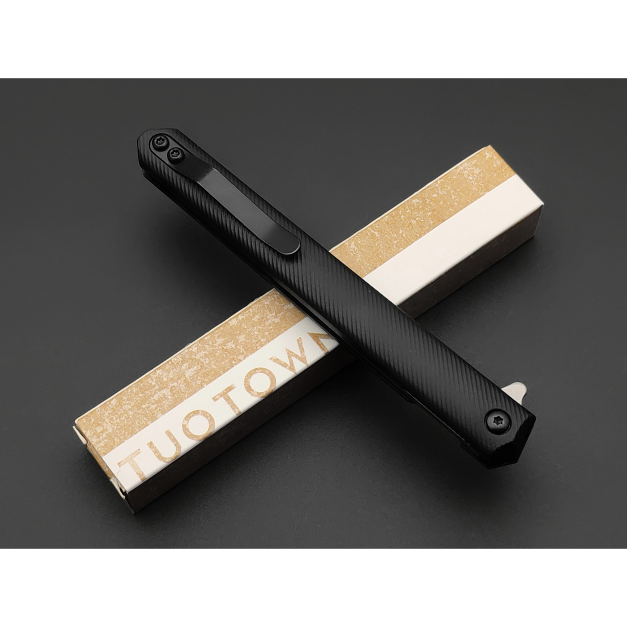 TuoTown нож BDT-BS сталь Aus-8 bead-blast, рукоять Nylon black
