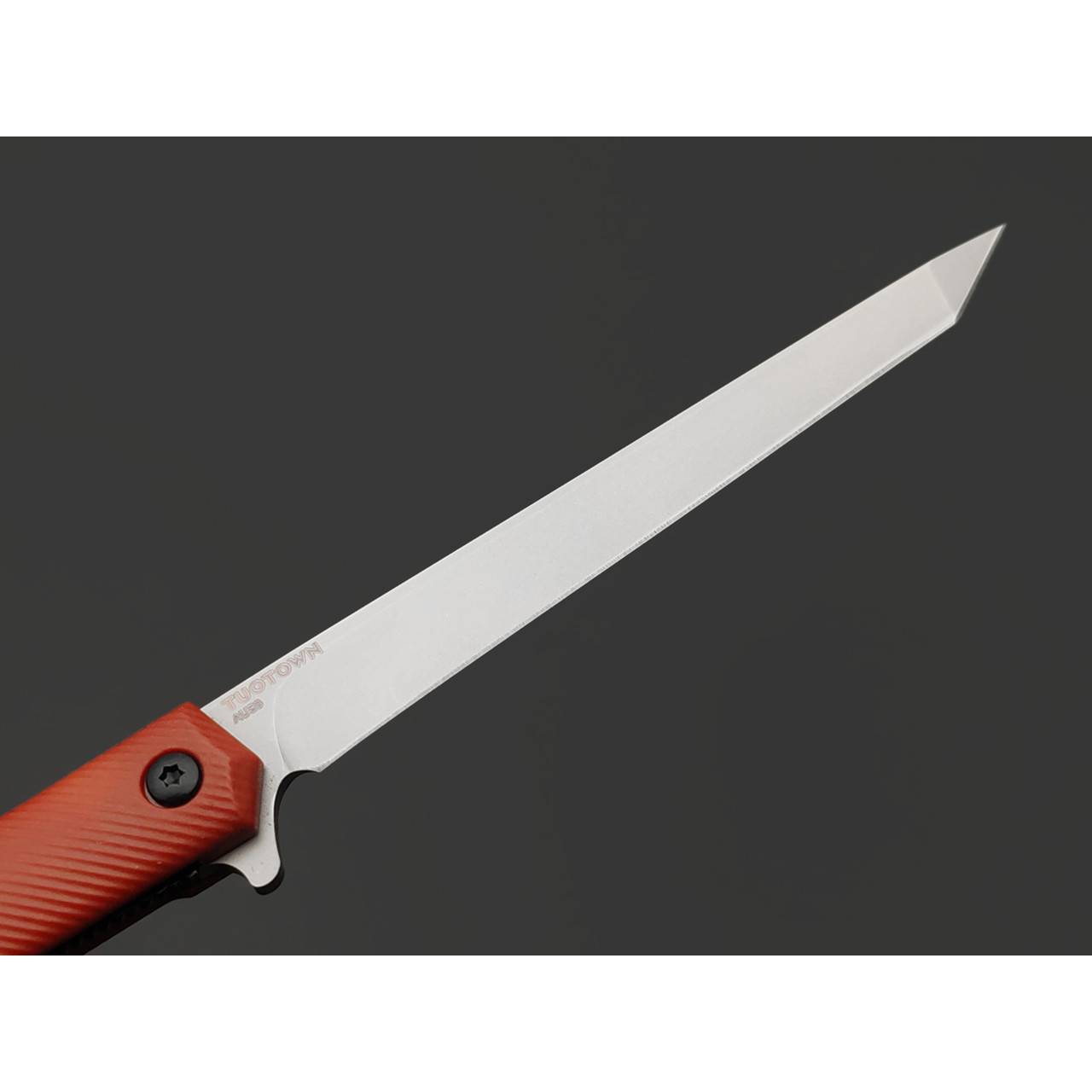 TuoTown нож BDT-RS сталь Aus-8 bead-blast, рукоять Nylon red