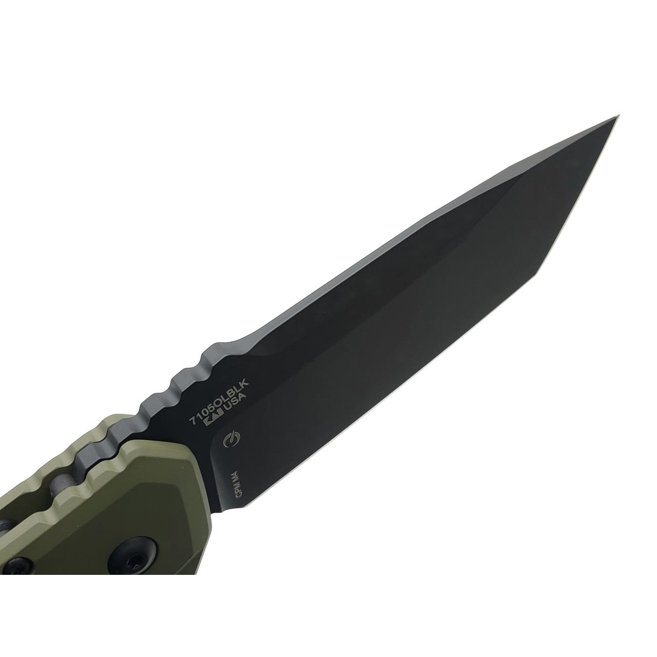 Нож Kershaw Launch 16 7105OLBLK сталь CPM M4, рукоять 6061-T6 Aluminum green, Trac-Tec