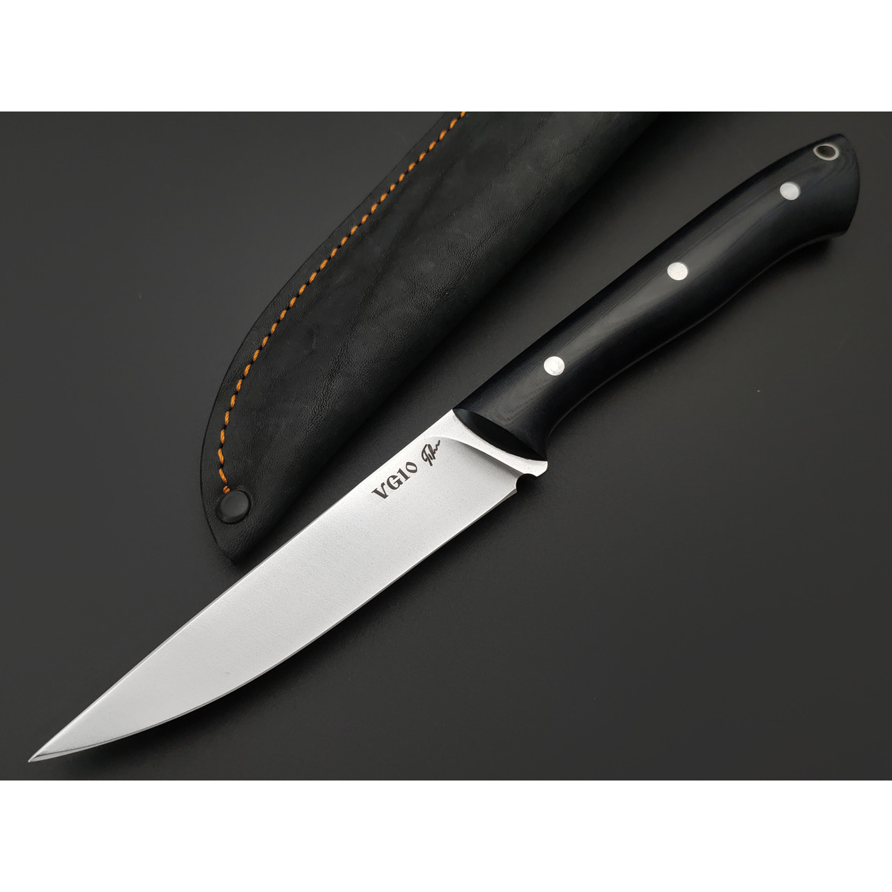 Платонов Д.Г. нож Универсал ЦМ сталь VG-10, рукоять G10 black