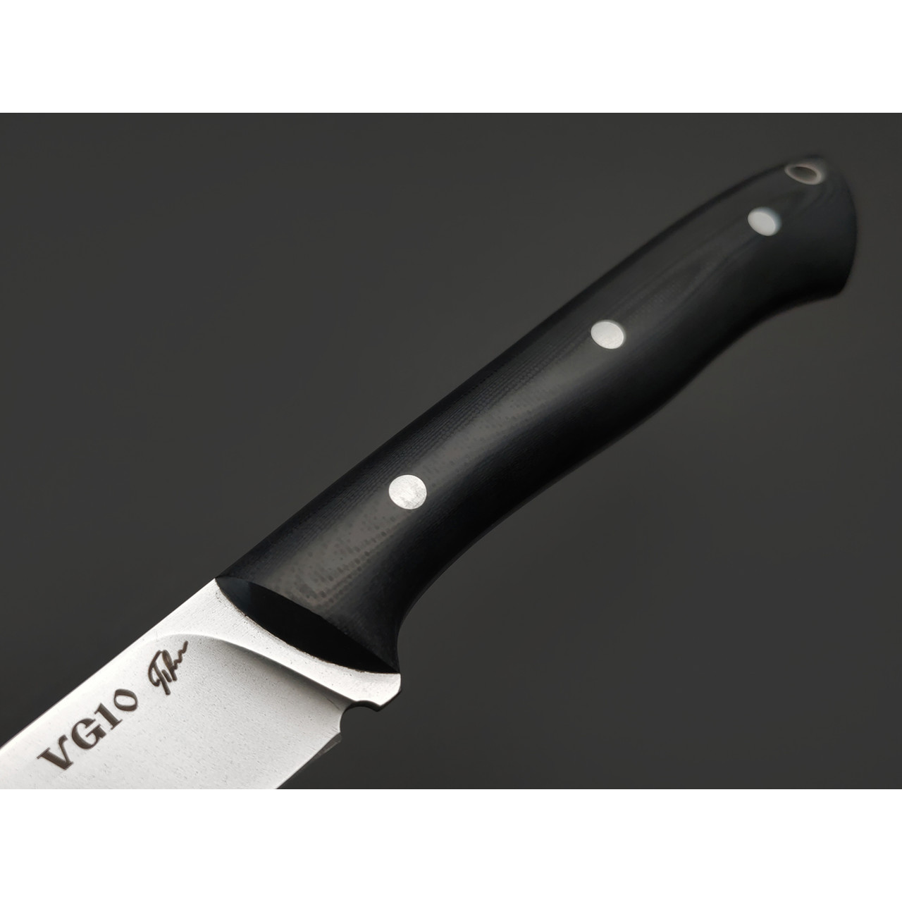 Платонов Д.Г. нож Универсал ЦМ сталь VG-10, рукоять G10 black