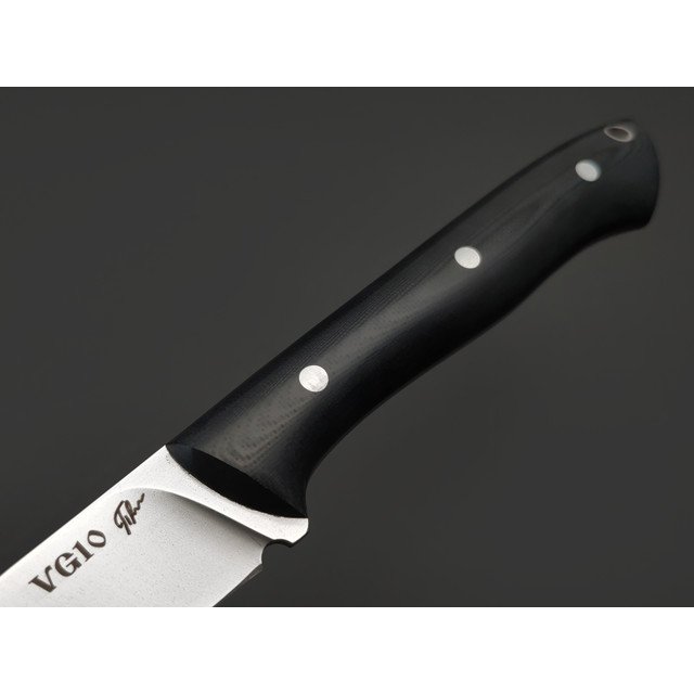 Платонов Д.Г. нож Универсал ЦМ сталь VG-10, рукоять G10 black