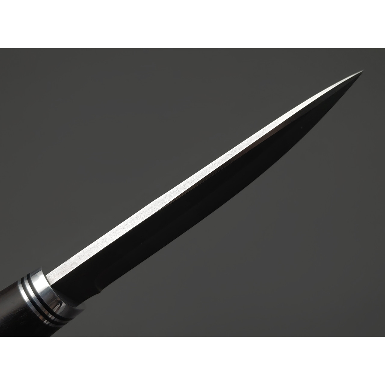 Платонов Д.Г. нож Лесовик сталь Х12МФ, рукоять Дерево чёрный граб