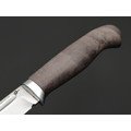 Платонов Д.Г. кованый нож Финский сталь Aus-10Co, рукоять Дерево ясень стаб. серый