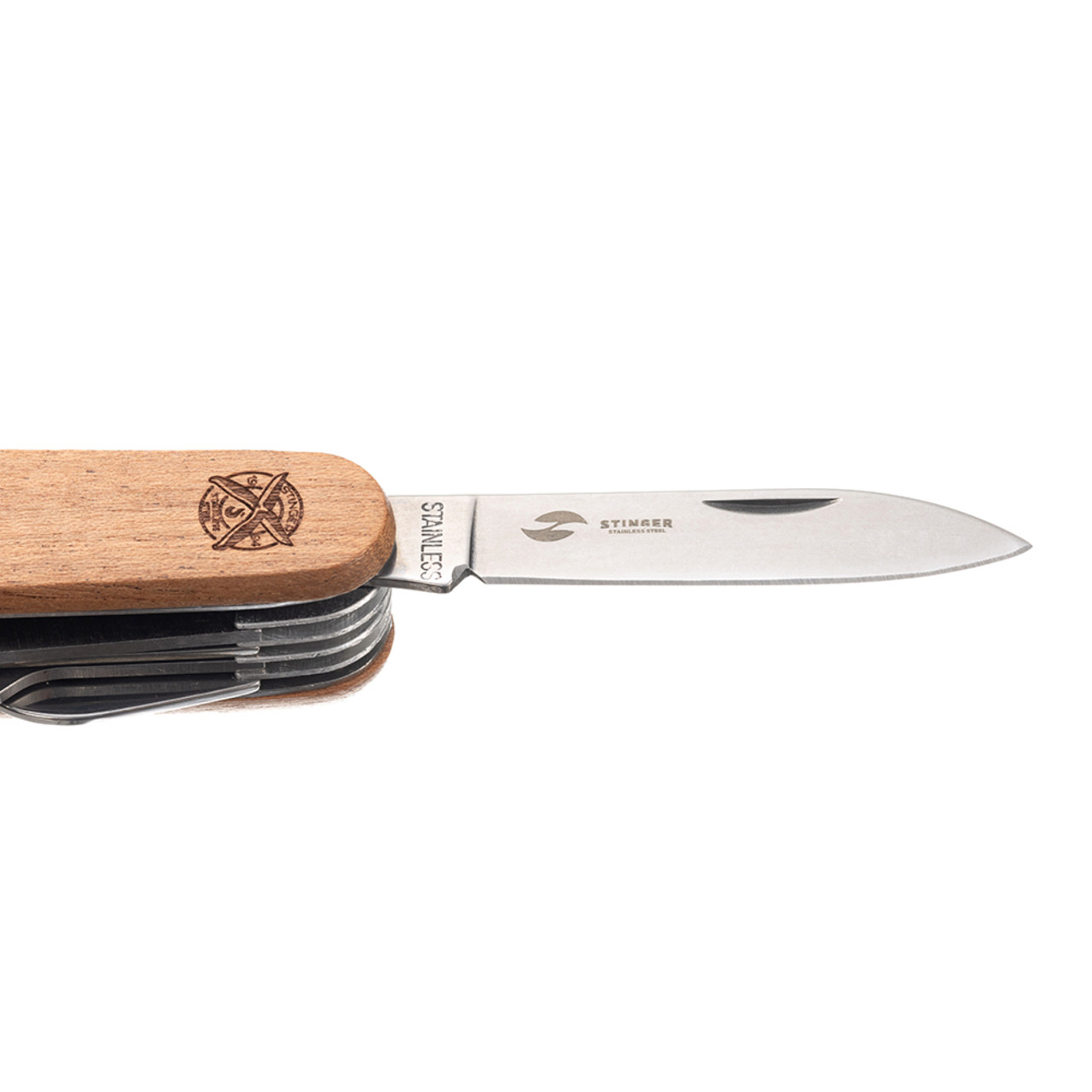 Stinger нож многофункциональный FK-K5014ALL (15 функций) сталь 420, рукоять Дерево сапеле
